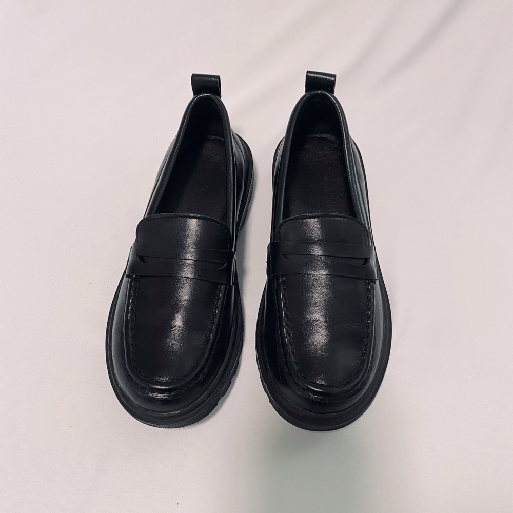 Girl black loafers